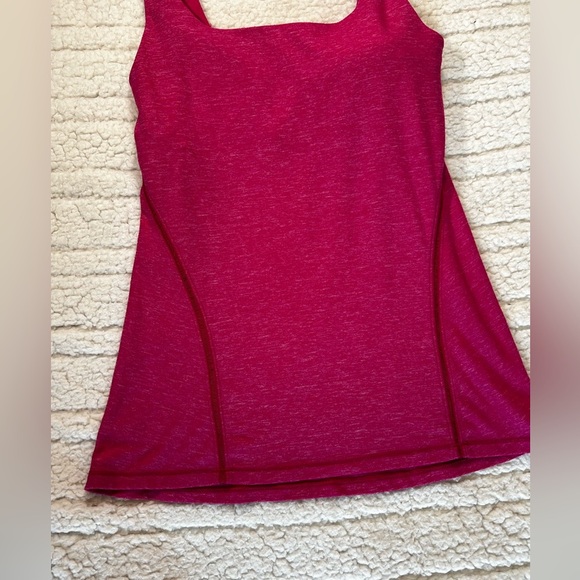Lululemon Align Tank Top, Pink Heathered Amala |Shelf Bra |Yoga/Workout | Size 4 - Picture 2 of 5